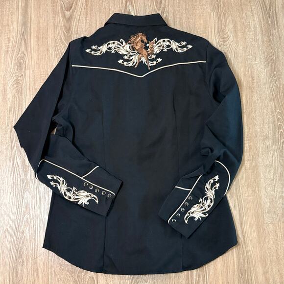 Roper Women’s Western Snap Shirt Horse Embroidery Cowboy - Picture 8 of 11
